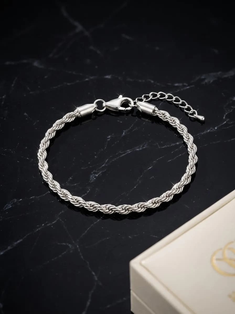 Brazalete Circular Plateado